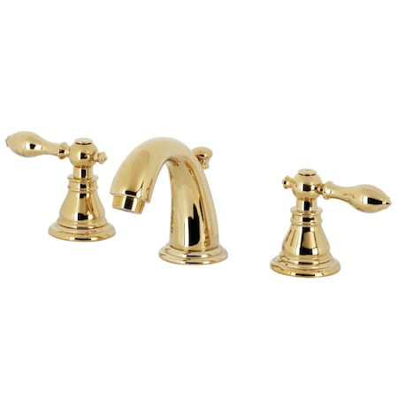 Kingston Brass American Classic Widespread Bathroom Faucet W/Retail Pop-Up, Brass KB912ACL